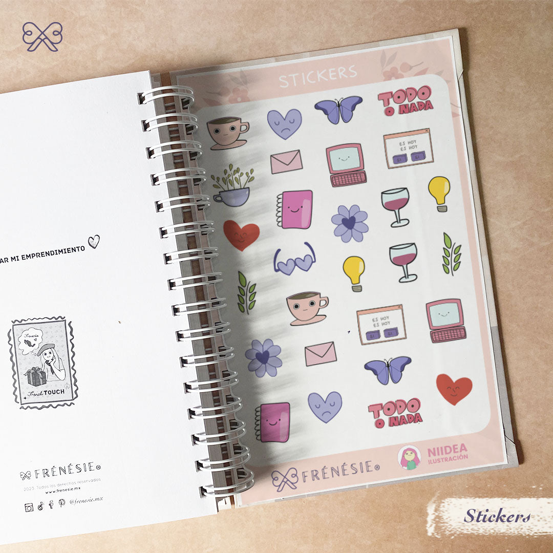Plantilla de stickers bonitos