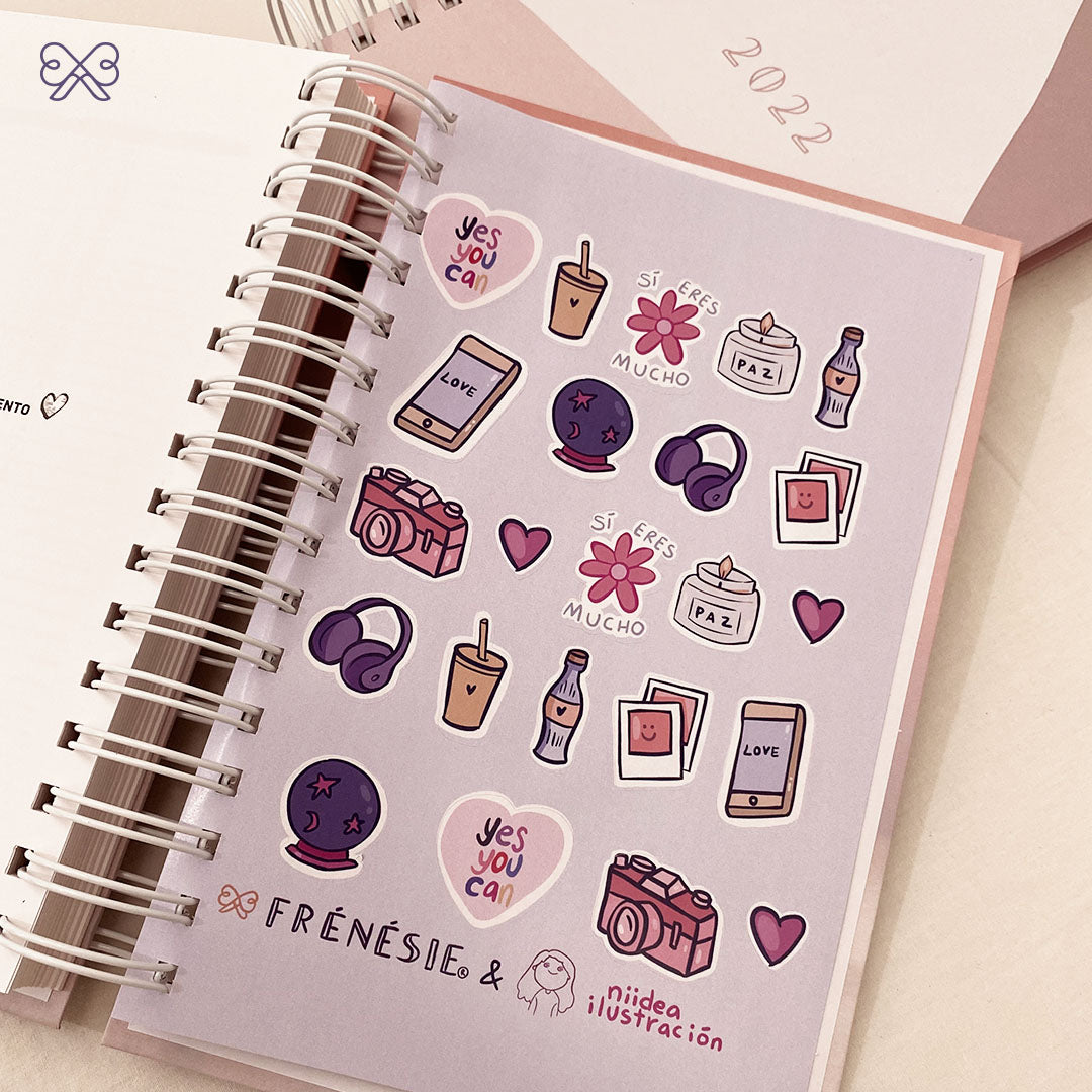 Plantilla de stickers bonitos