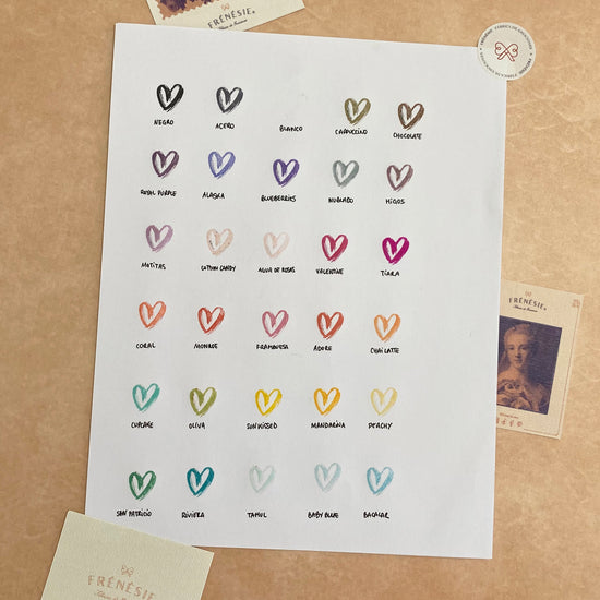 Los tonos de cojines en papel blanco para utilizar con tus sellos personalizados