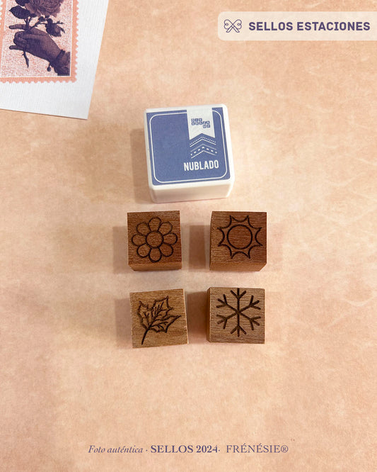 Sellos estaciones · Box de 4 sellos