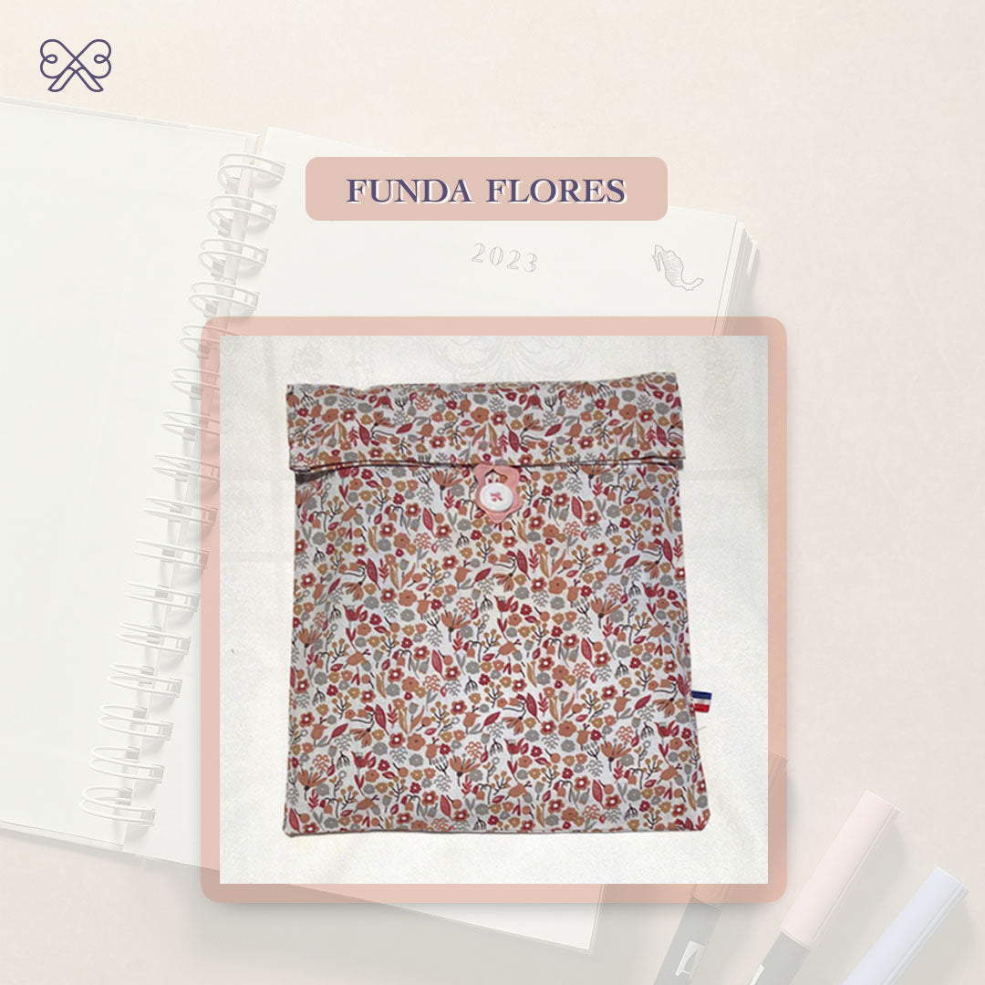 Agenda 2023 paquete accesorios funda flores hecho en francia
