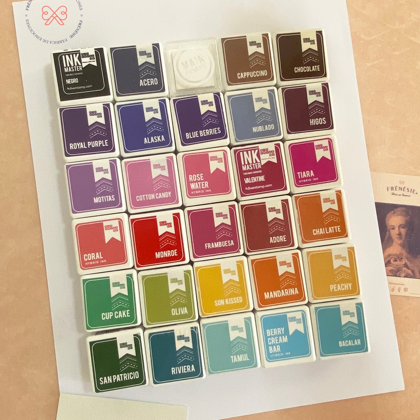 30 tonos de colores para utilizar como tintas de tus sellos personalizados